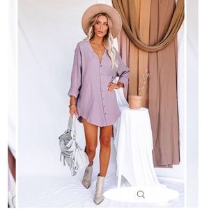 Vici Kennedy Cotton Pocketed Button Down Tunic